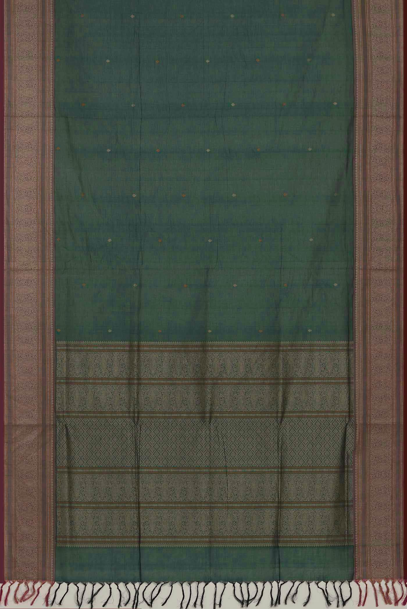 Green Coimbatore Cotton Saree