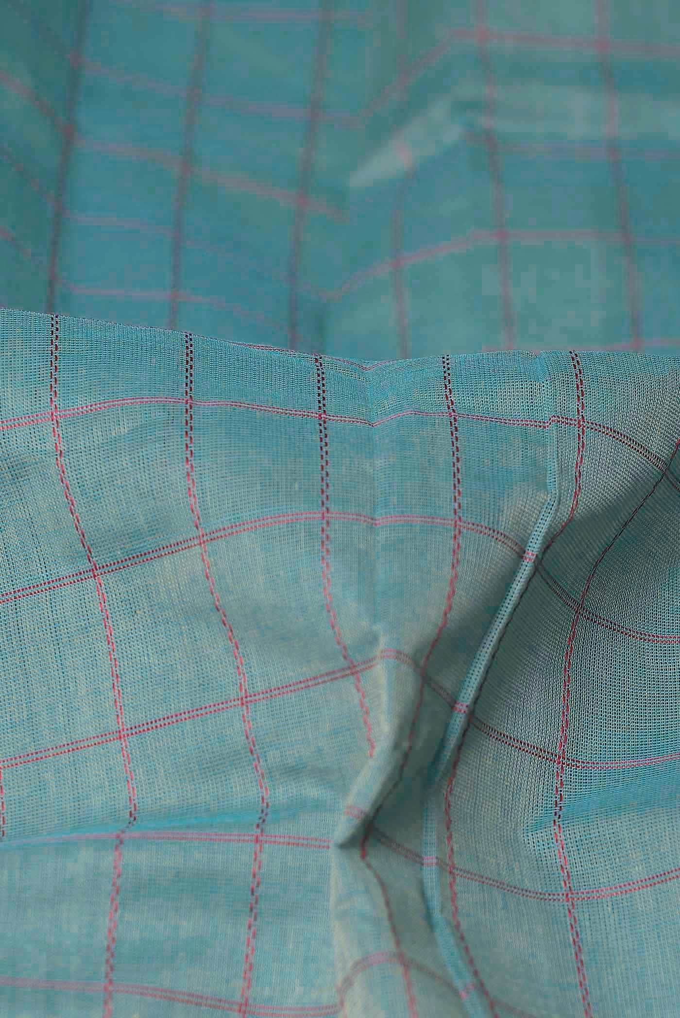 Blue Coimbatore Cotton Saree