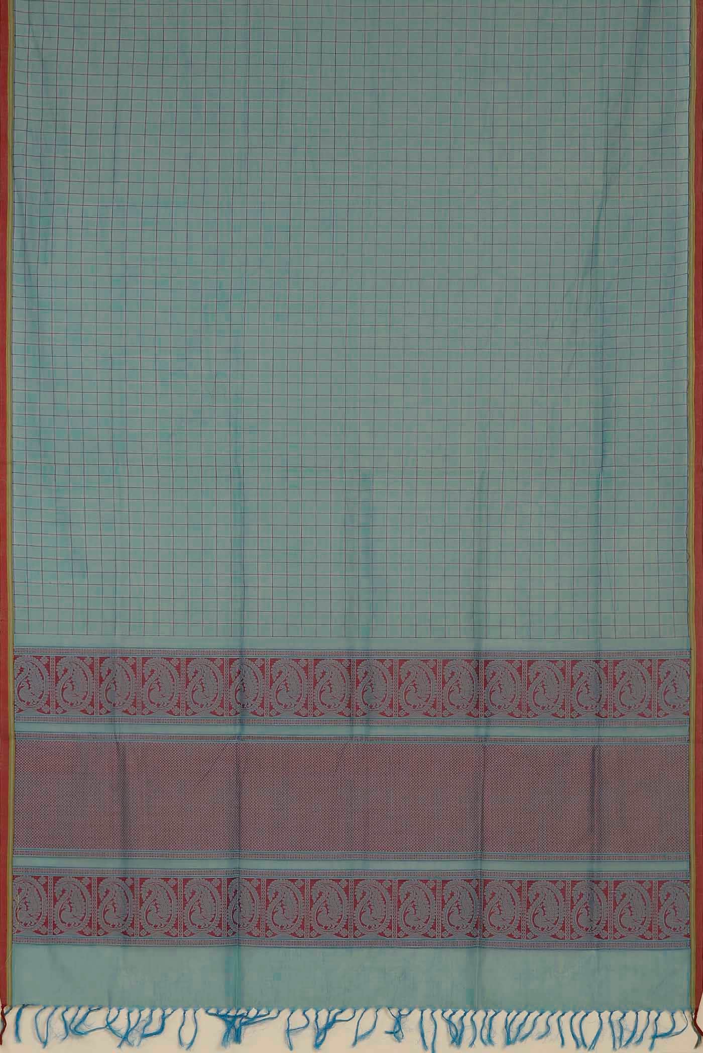 Blue Coimbatore Cotton Saree