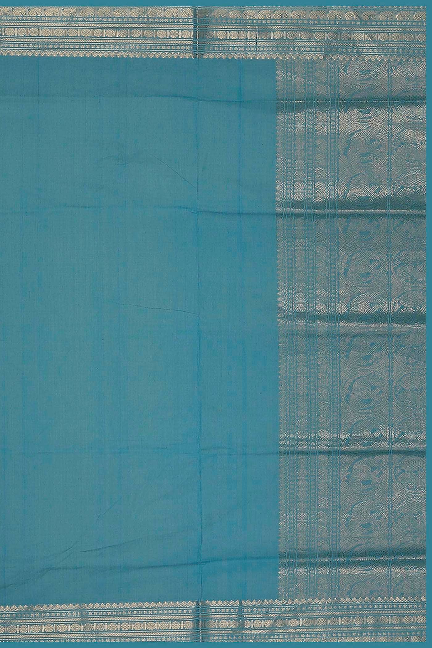 Blue Cotton Saree