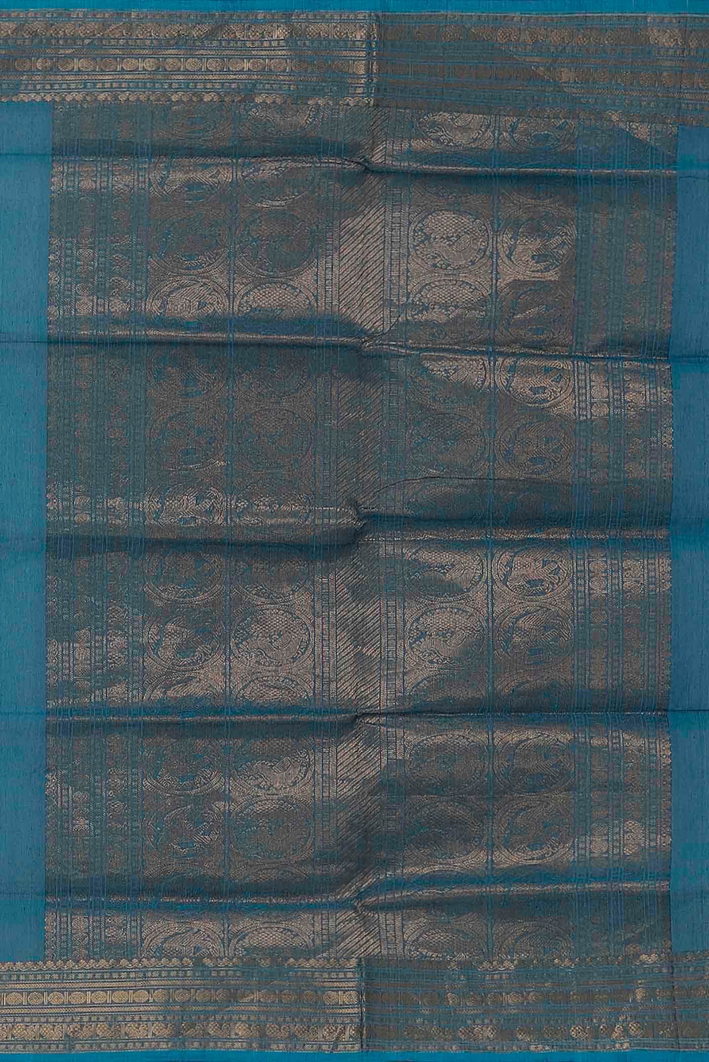 Blue Coimbatore Cotton Saree