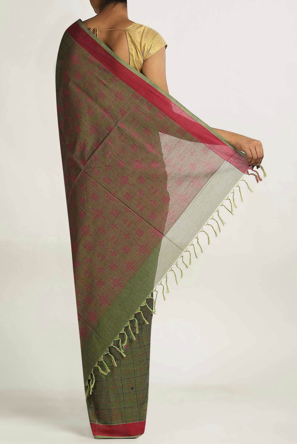 Green Cotton Saree