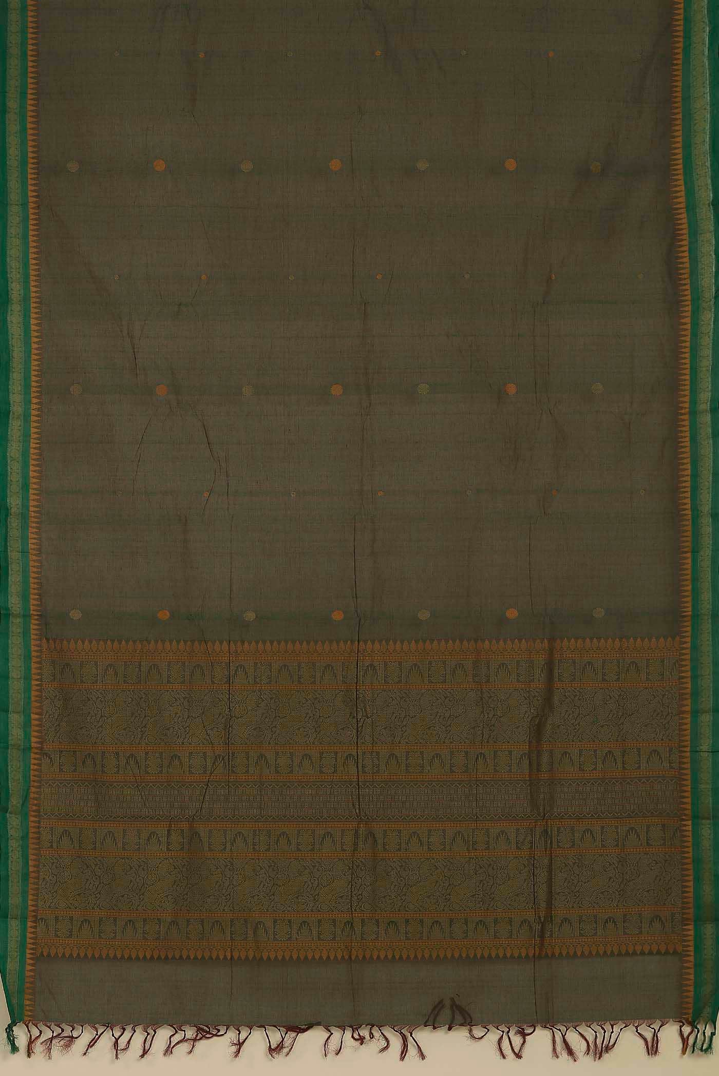 Green Coimbatore Cotton Saree