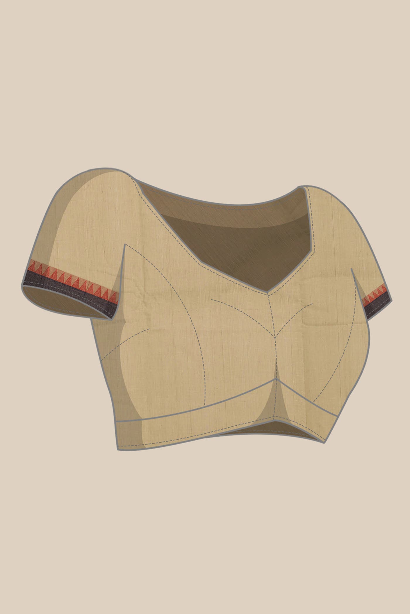 Beige Coimbatore Cotton Saree