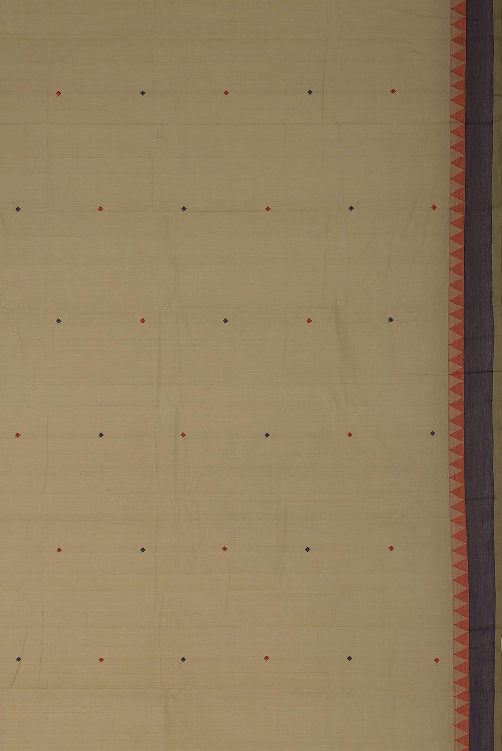 Beige Coimbatore Cotton Saree