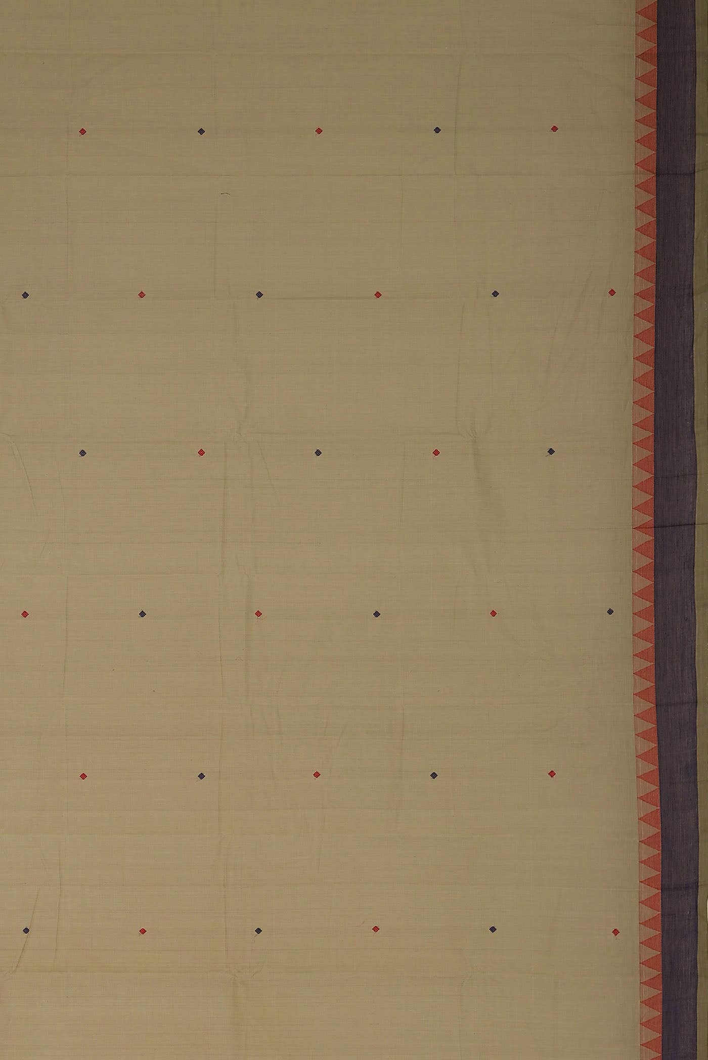 Beige Coimbatore Cotton Saree