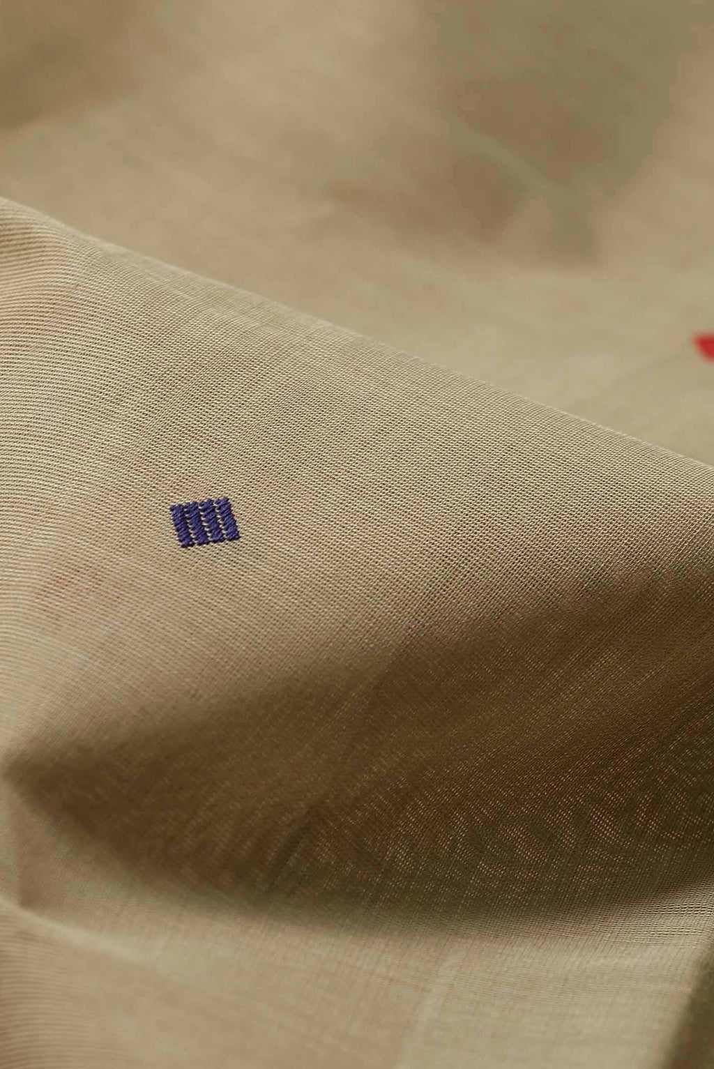 Beige Coimbatore Cotton Saree