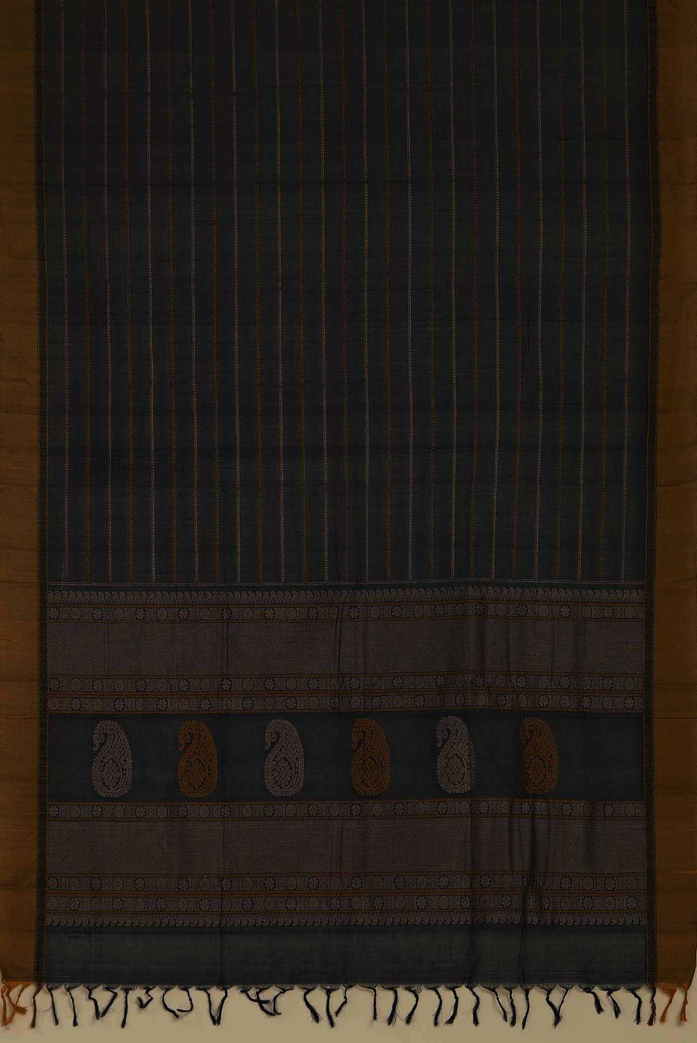 Black Coimbatore Cotton Saree