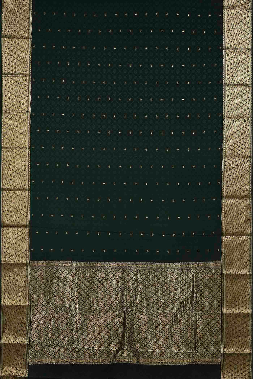 Green Mysore Crepe Saree