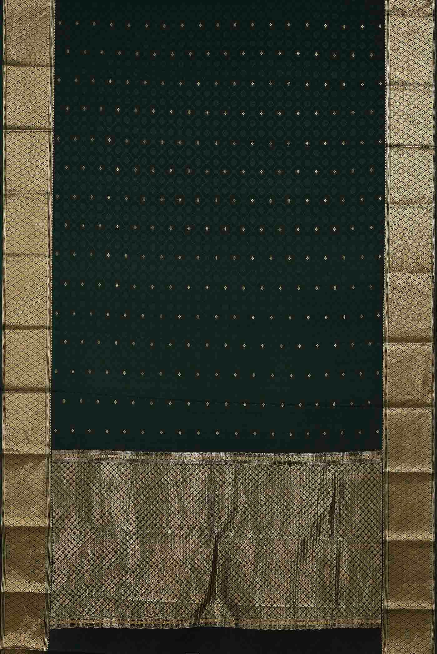 Green Mysore Crepe Saree
