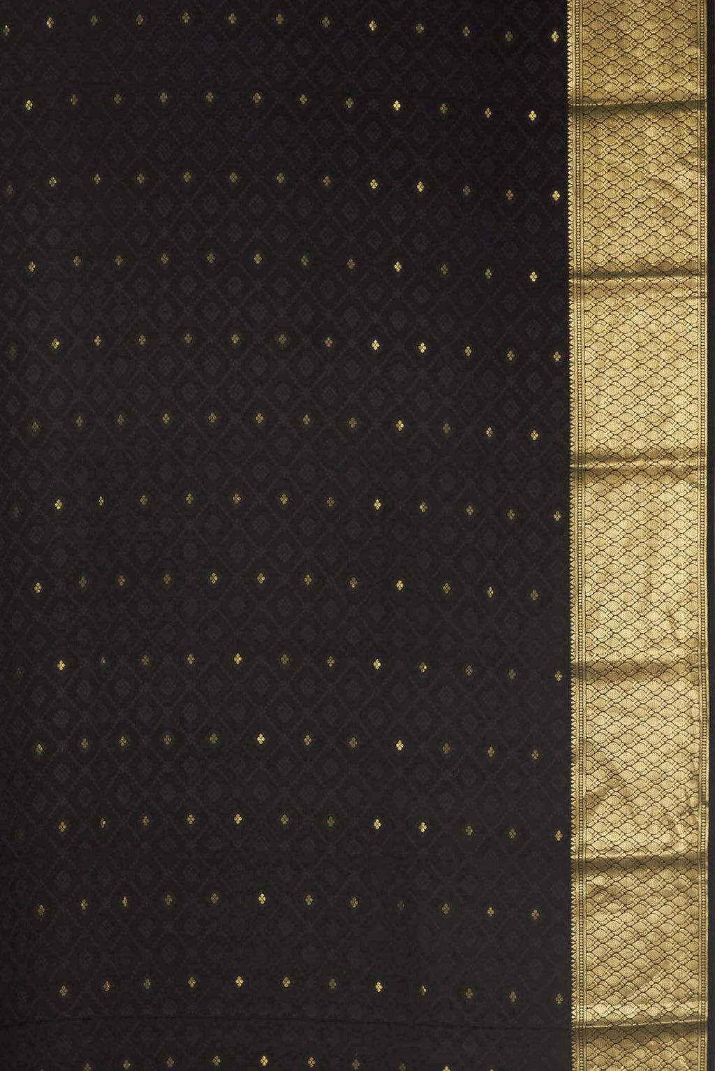 Black Mysore Crepe Saree