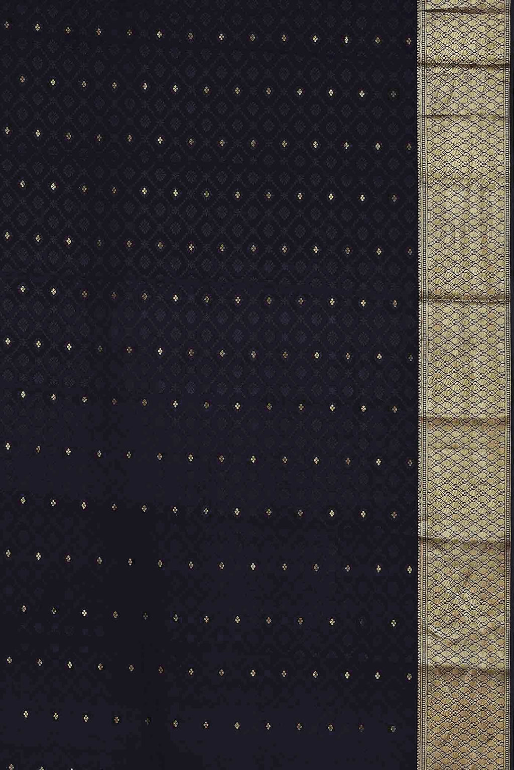 Blue Mysore Crepe Saree