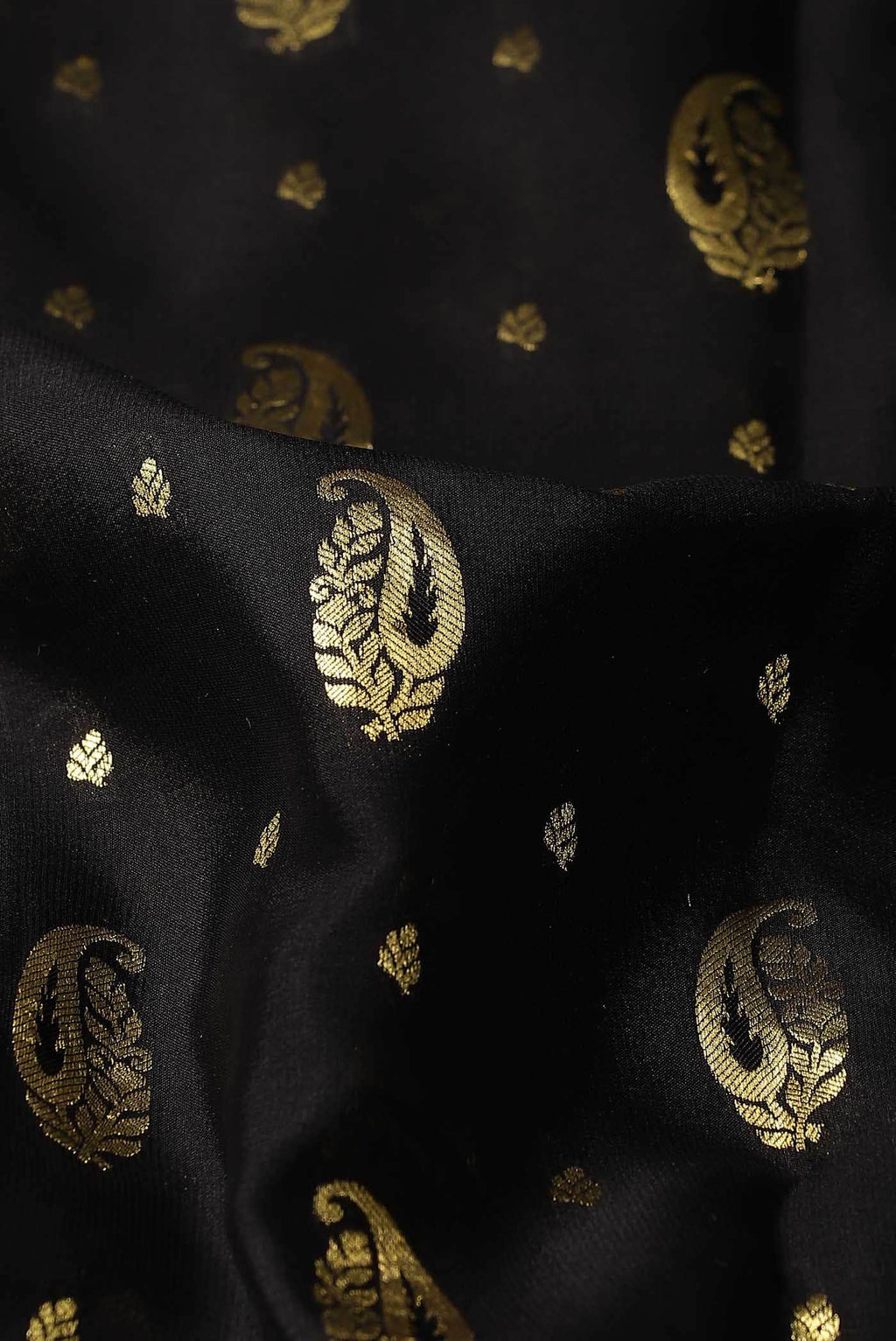 Black Mysore Crepe Saree