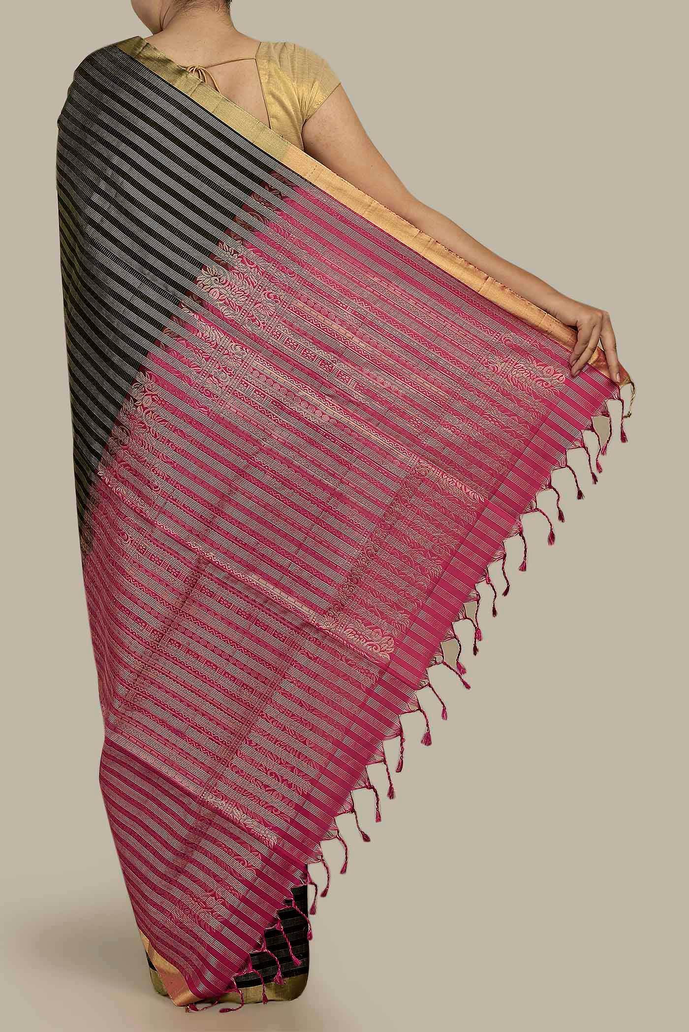 Black Soft Silk Saree