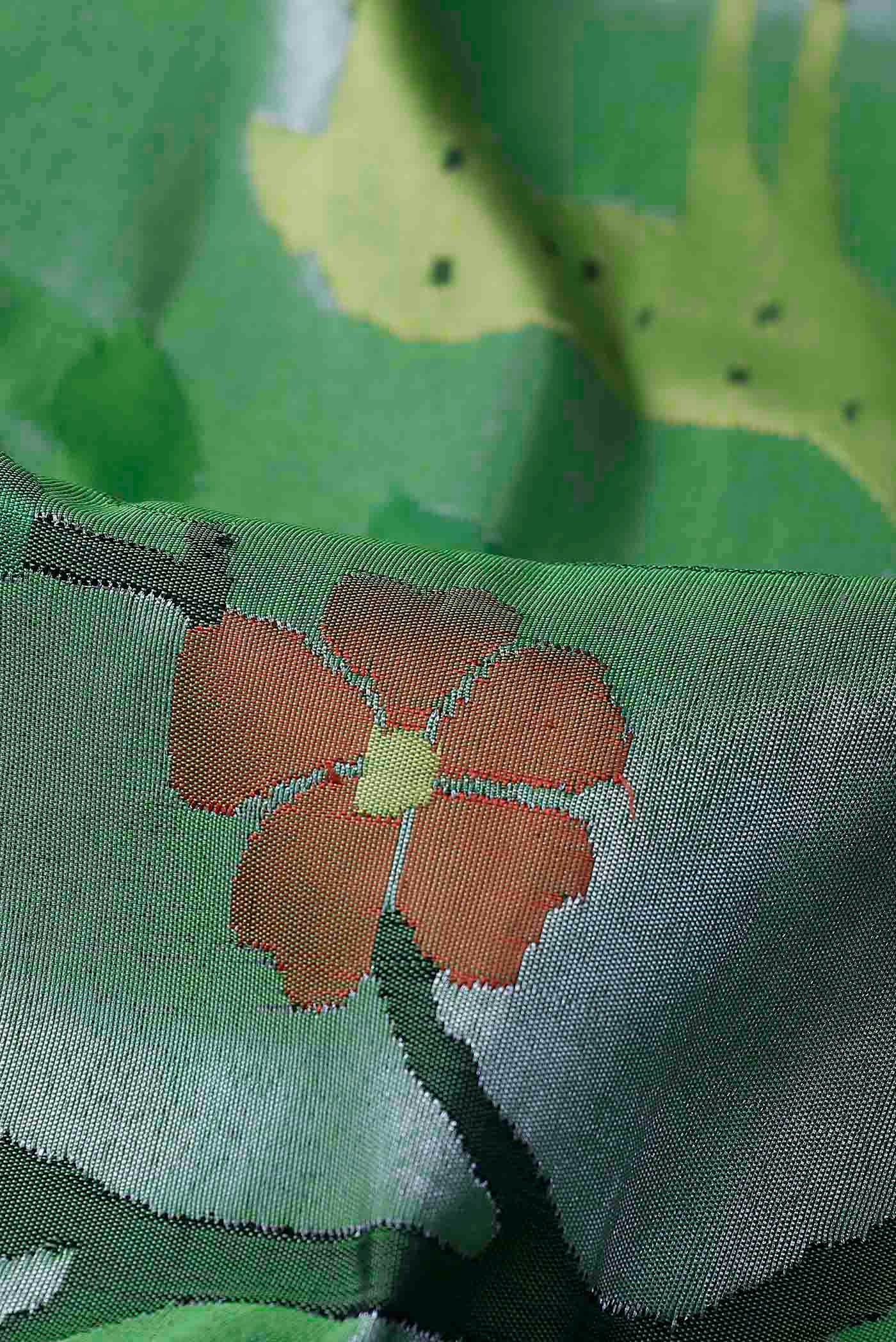 Pure Silk Pure Zari Green Paithani Saree