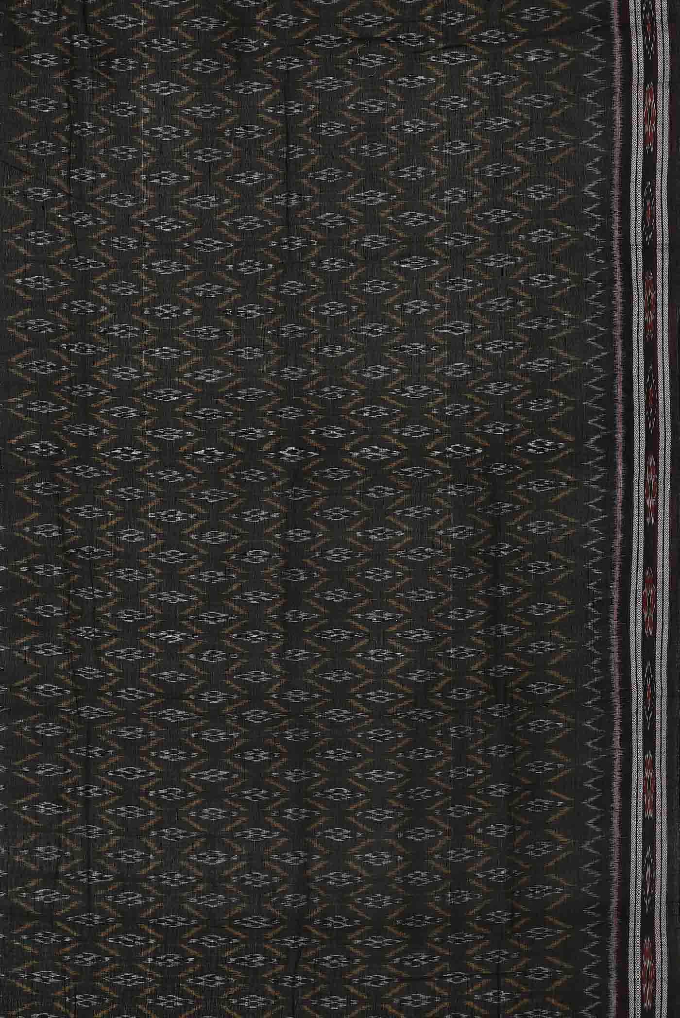 Black Pochampally Cotton Saree