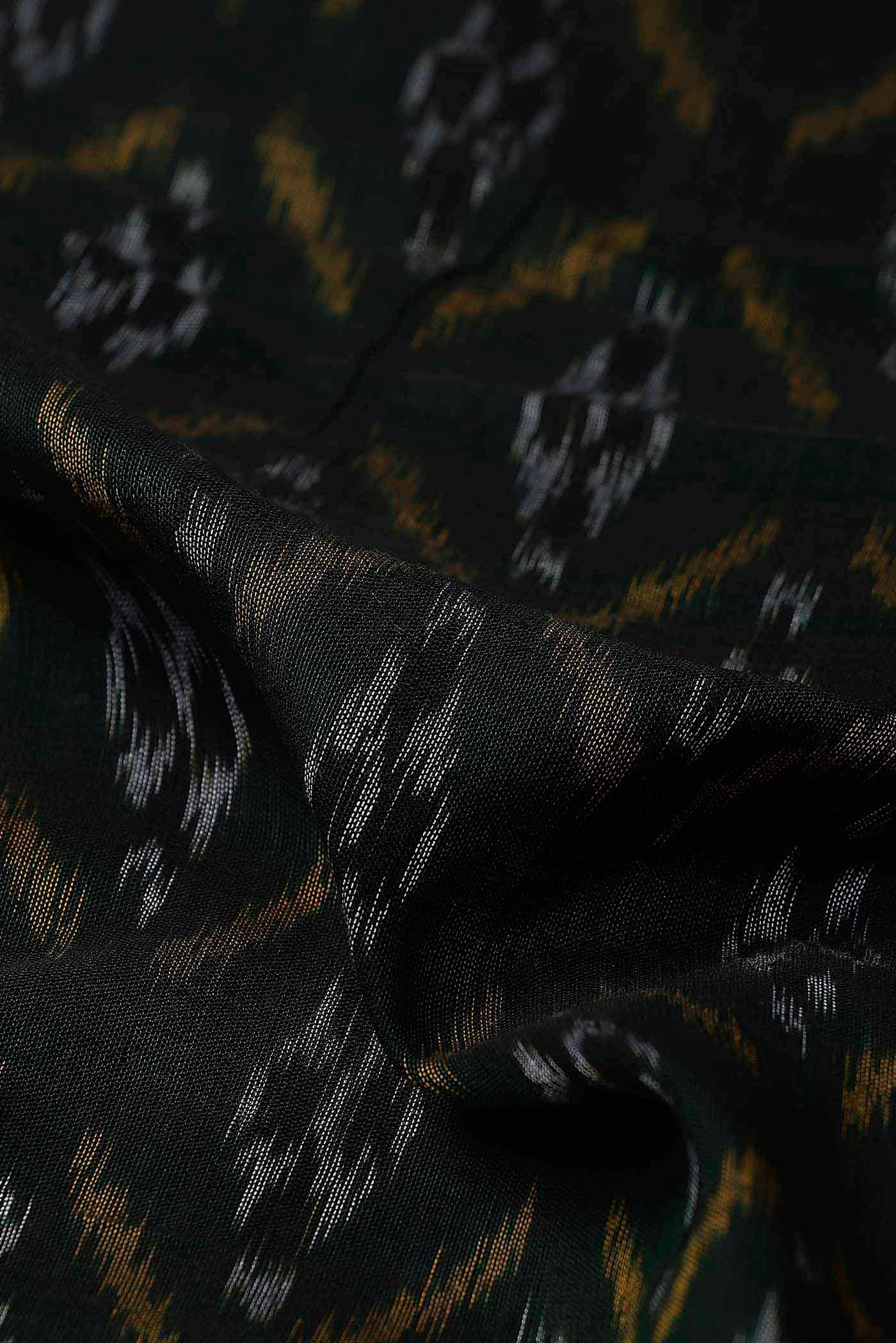 Black Pochampally Cotton Saree