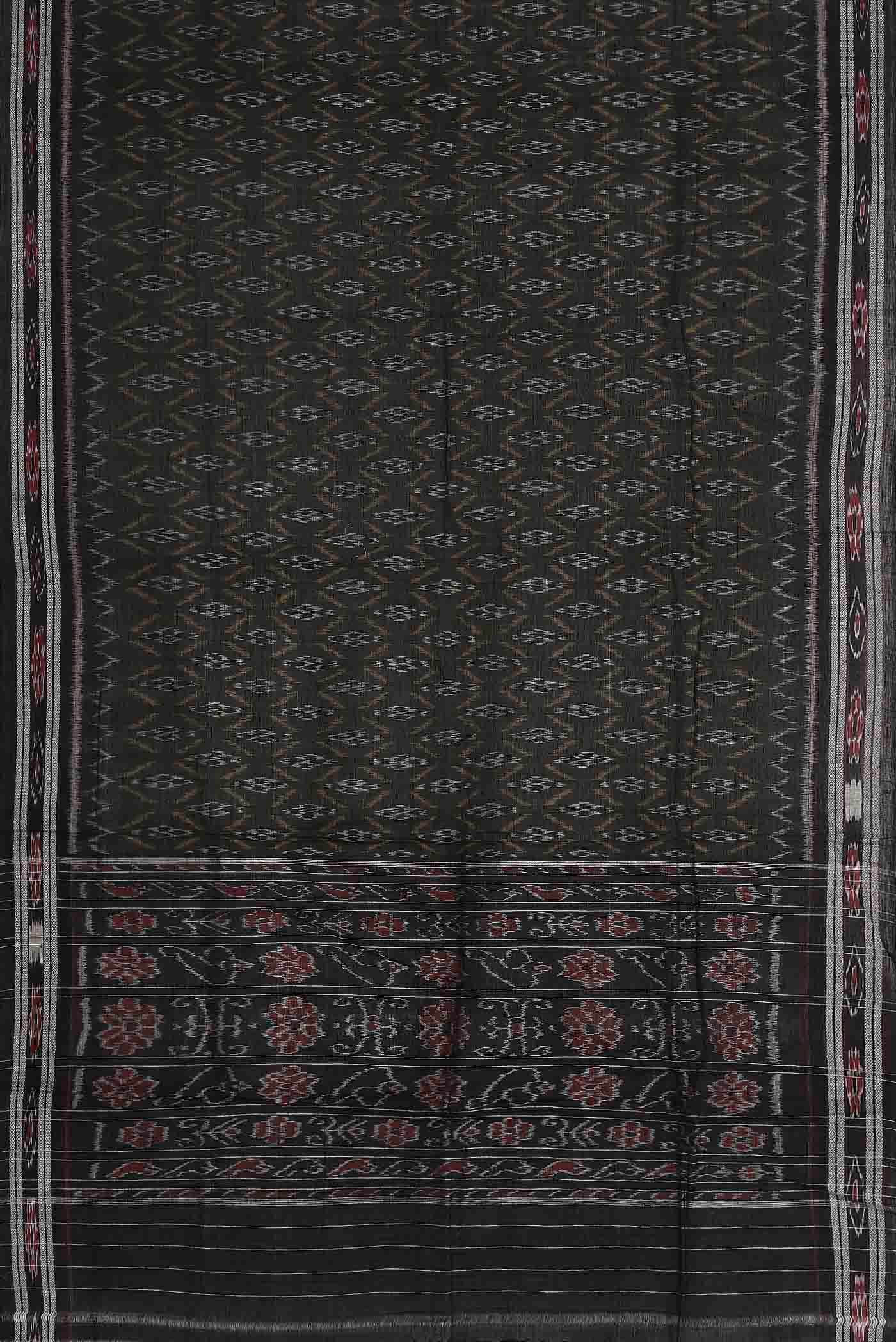 Black Pochampally Cotton Saree