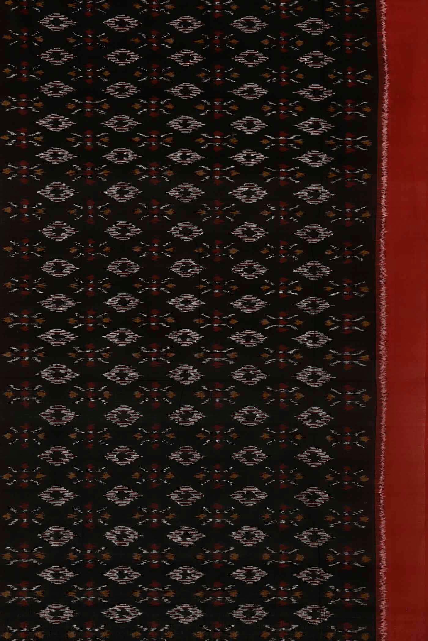 Black Pochampally Cotton Saree