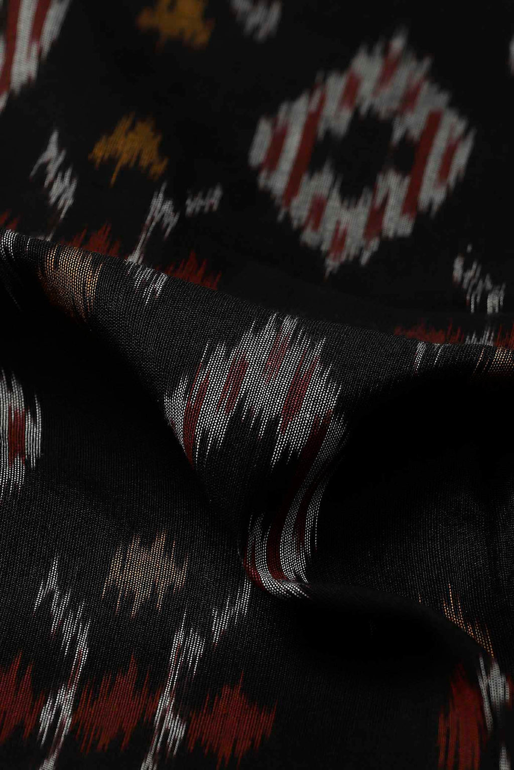 Black Pochampally Cotton Saree