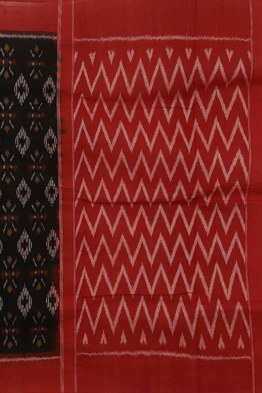 Black Pochampally Cotton Saree