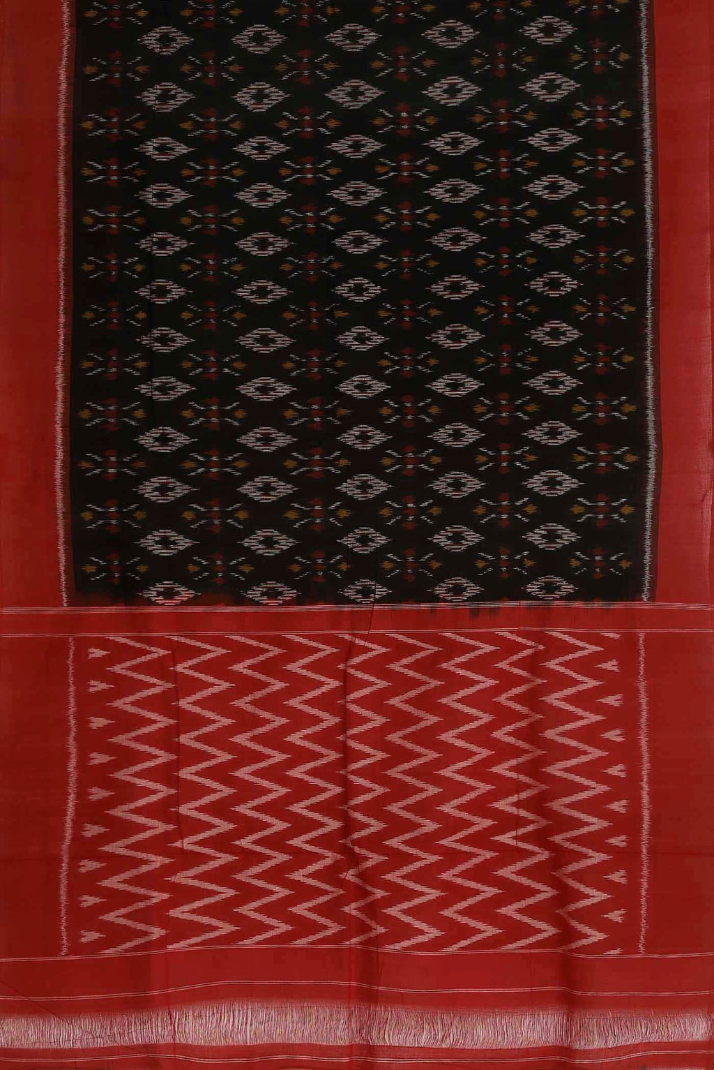 Black Pochampally Cotton Saree
