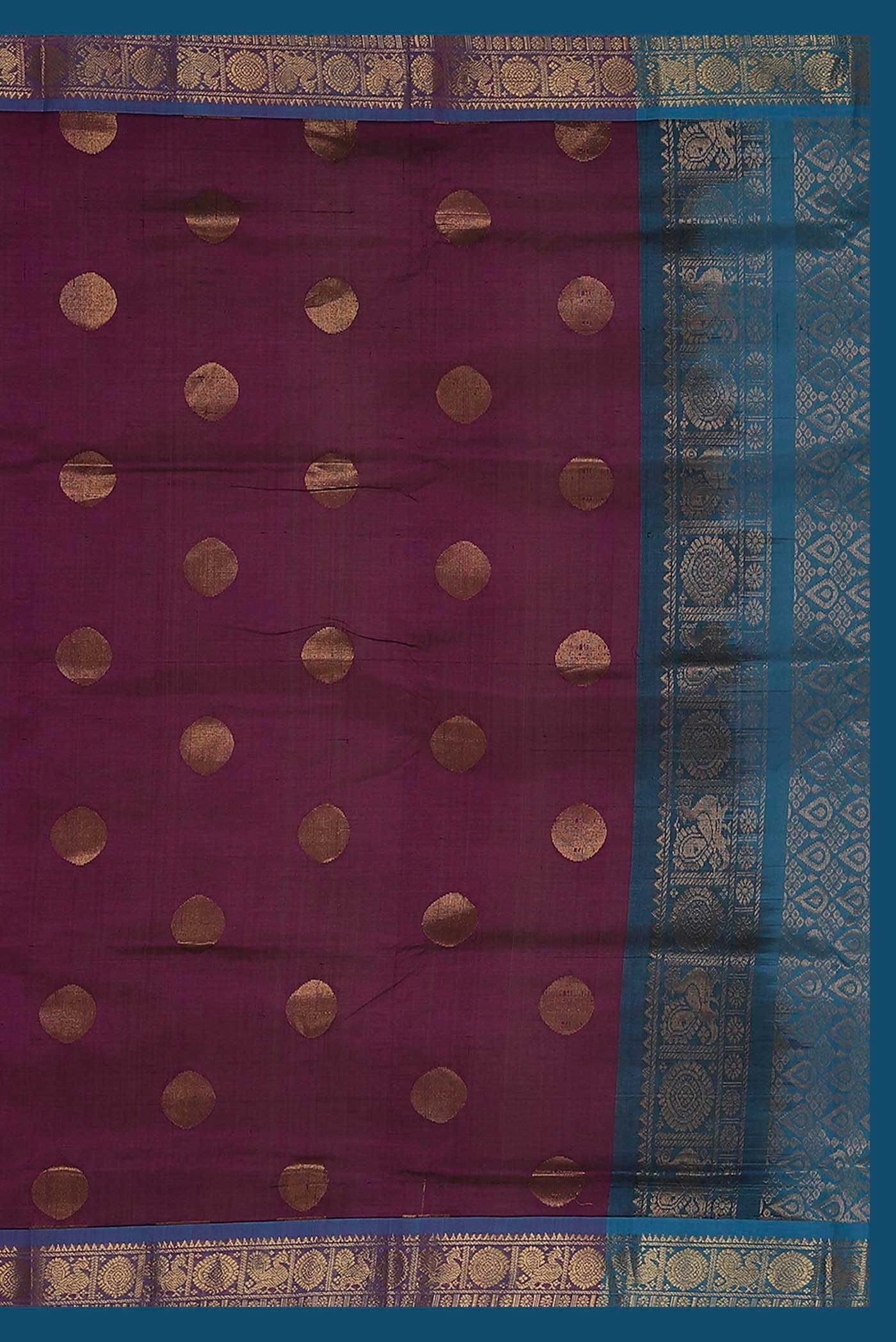 Magenta Silk Cotton Saree
