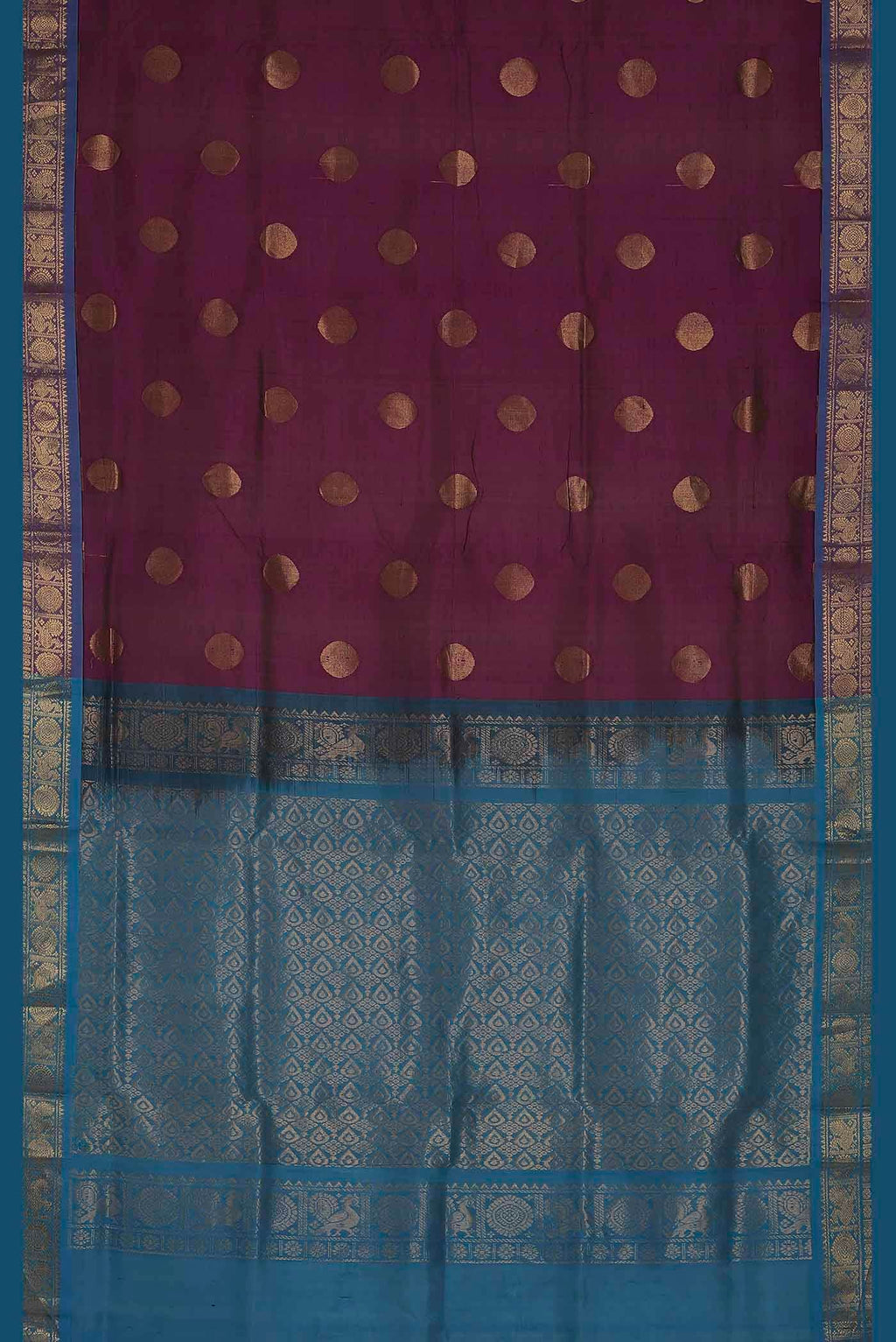 Magenta Silk Cotton Saree