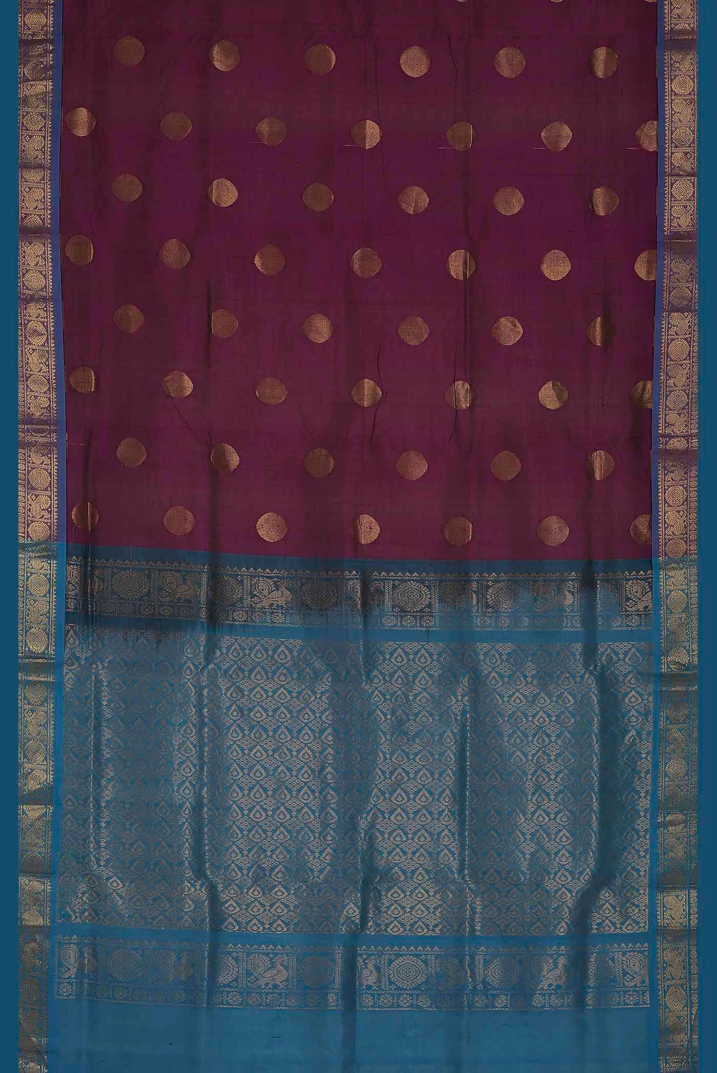 Magenta Silk Cotton Saree