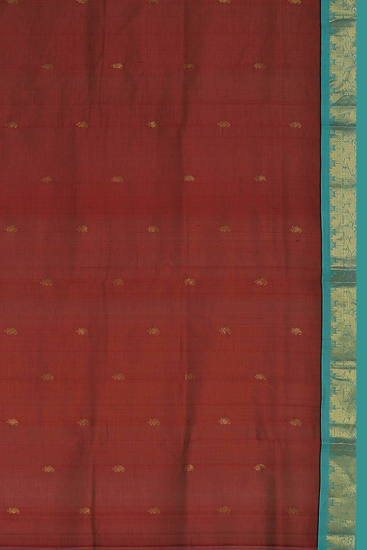 Maroon Silk Cotton Saree