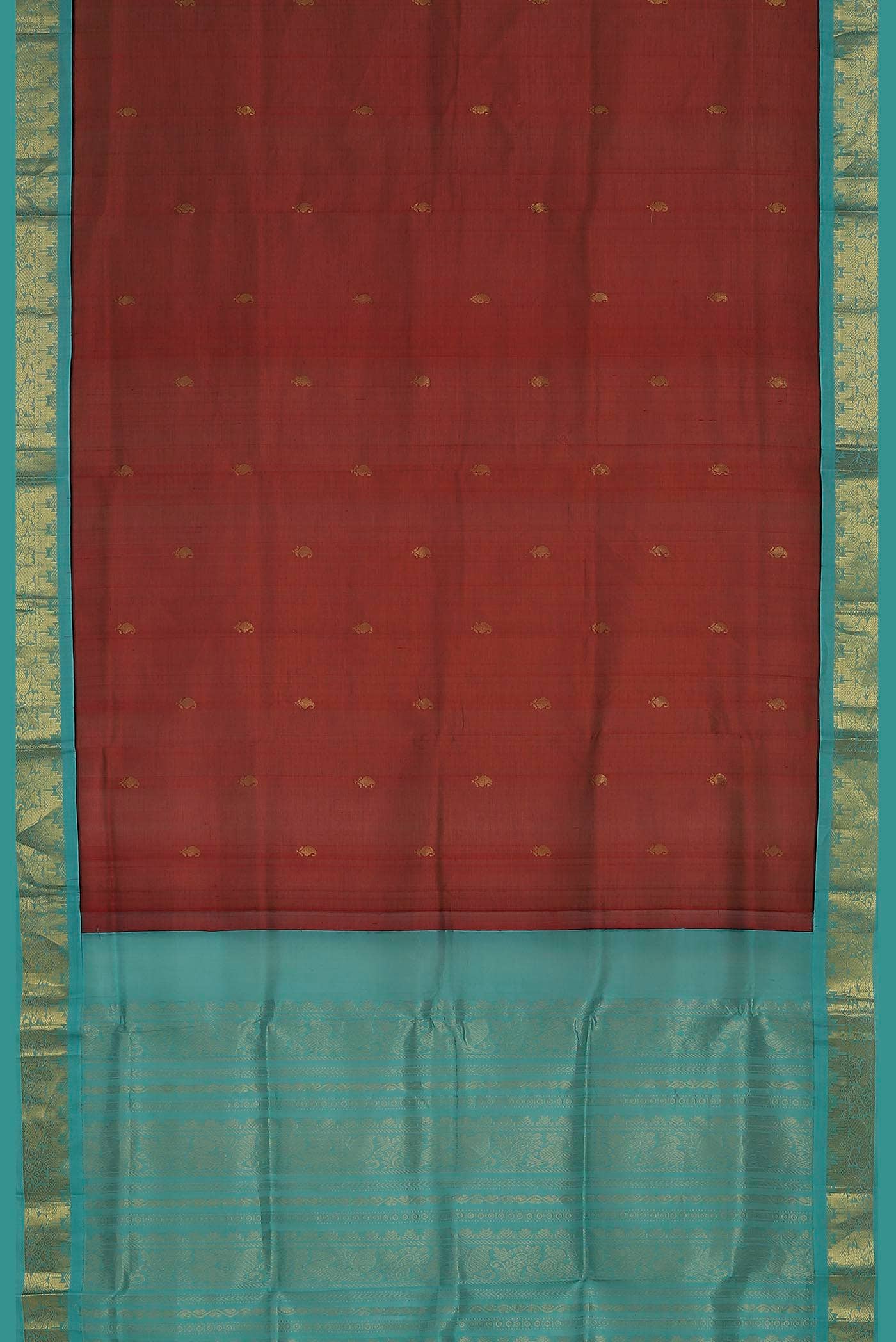 Maroon Silk Cotton Saree