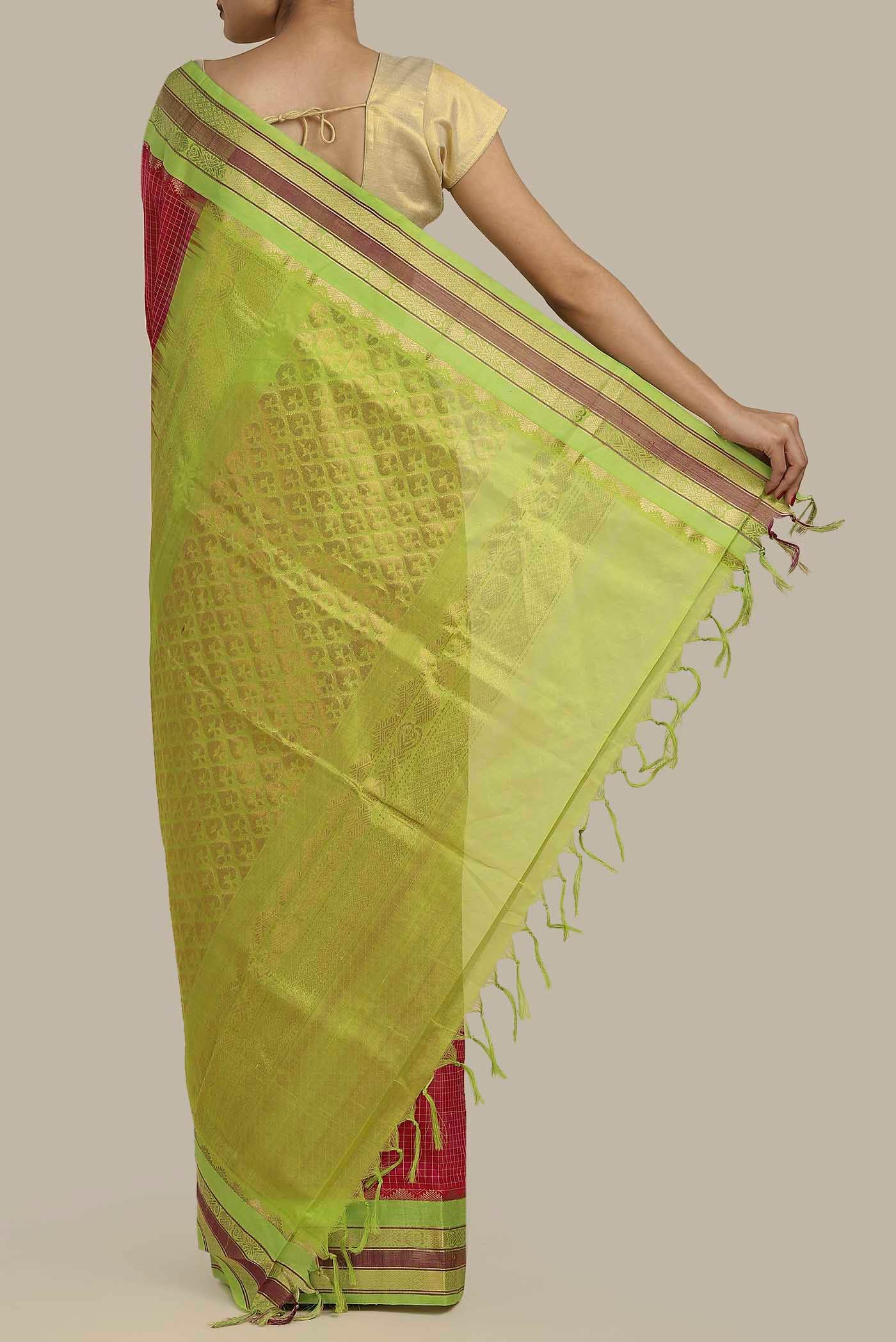 Pink Silk Cotton Saree