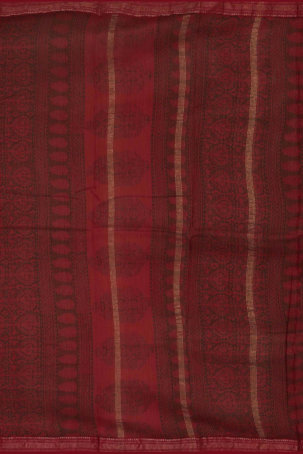 Red Maheshwari Silk Cotton Saree
