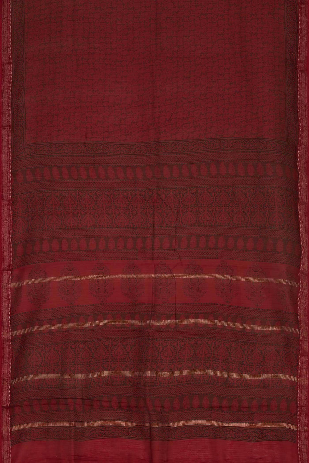 Red Maheshwari Silk Cotton Saree