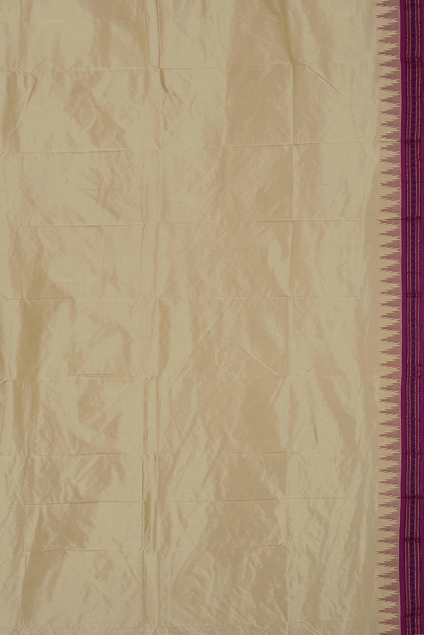 Beige Bangalore Silk Saree