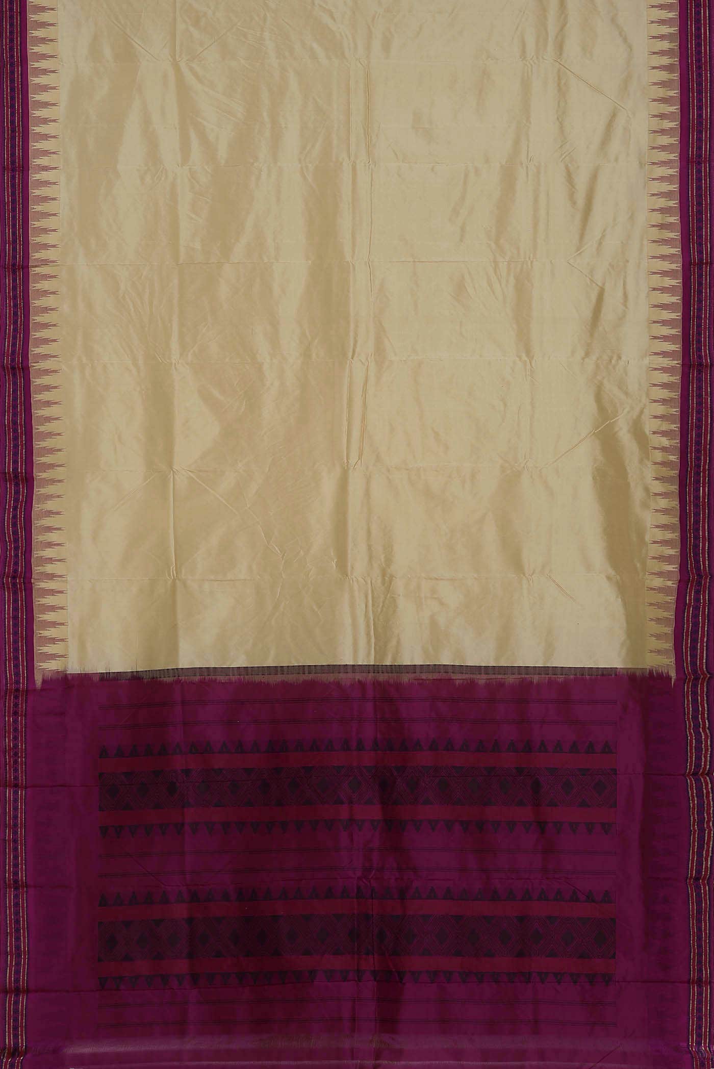 Beige Bangalore Silk Saree