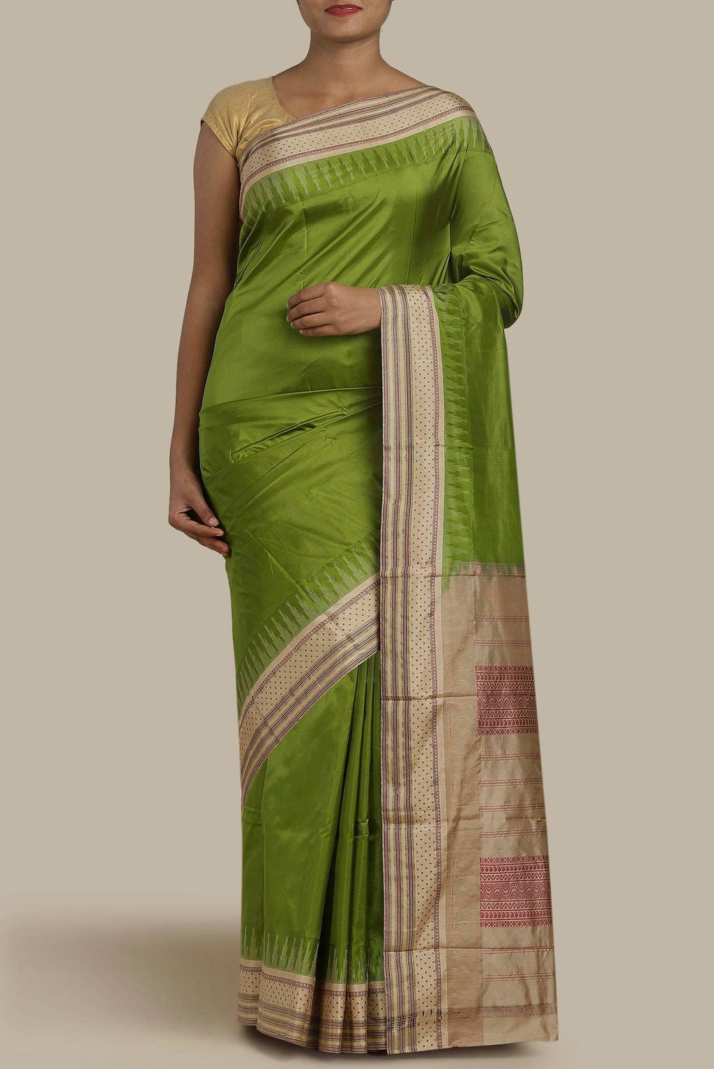 Green Bangalore Silk Saree
