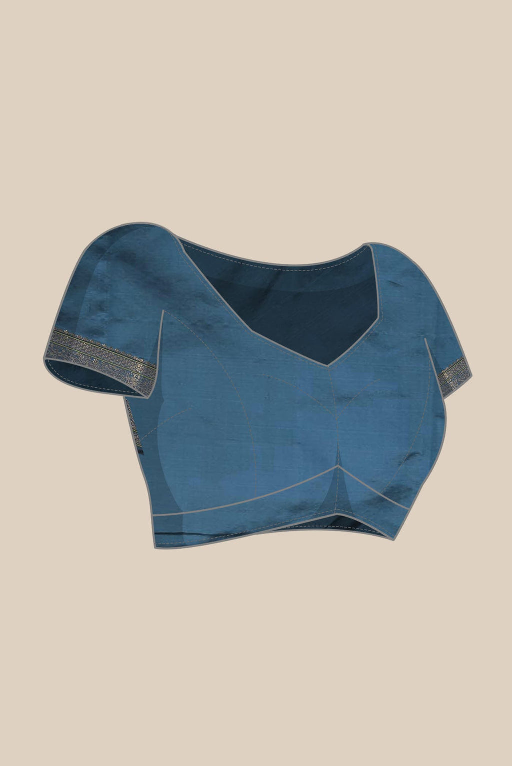 Blue Blended Bangalore Silk Saree