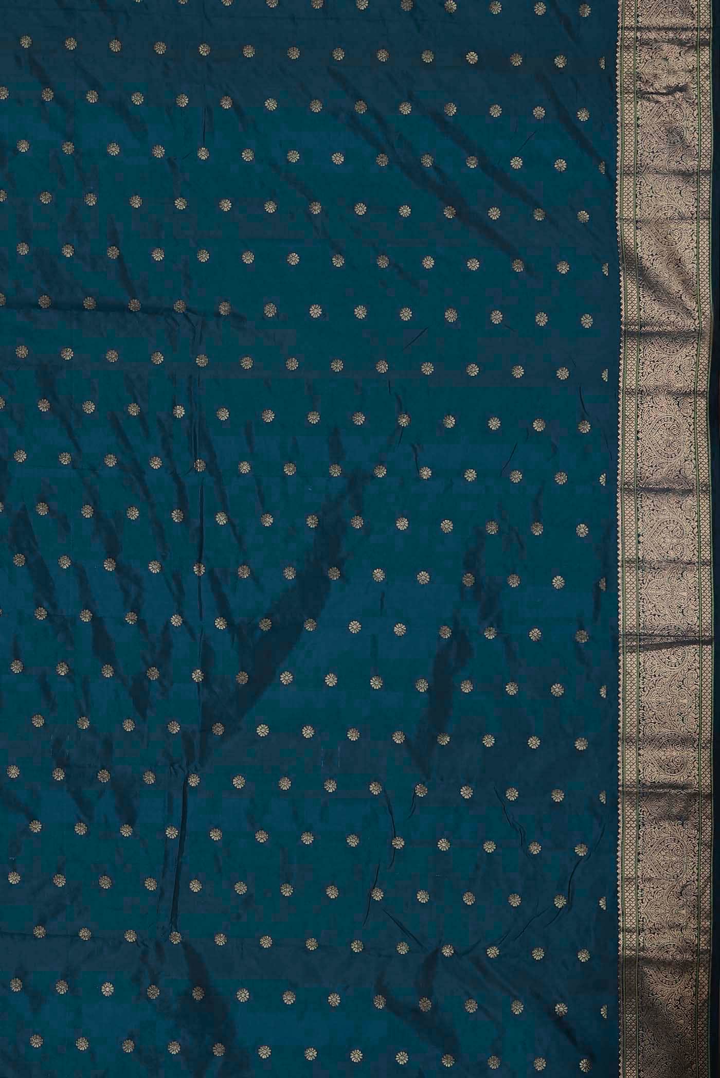 Blue Blended Bangalore Silk Saree
