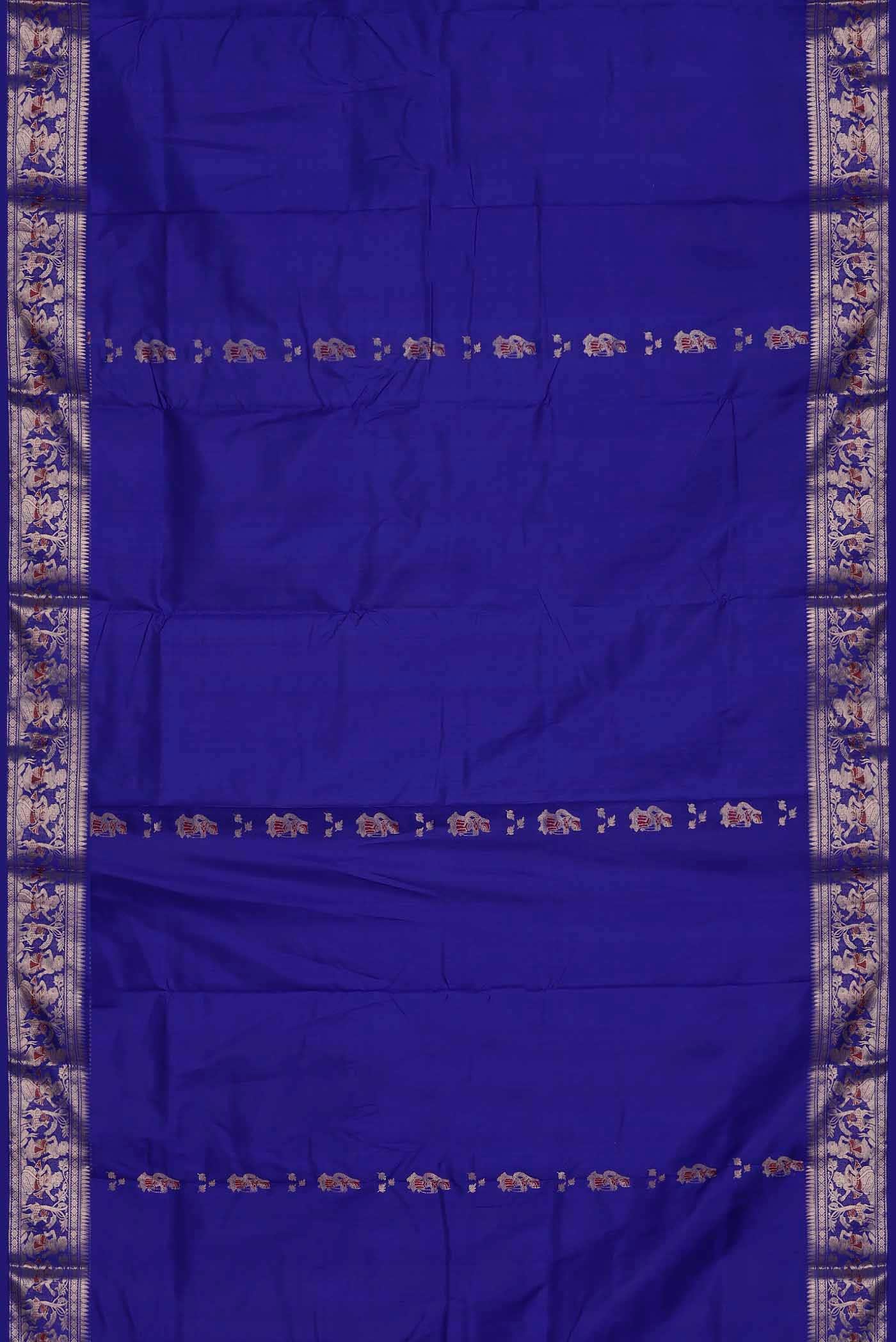 Blue Baluchari Silk Saree