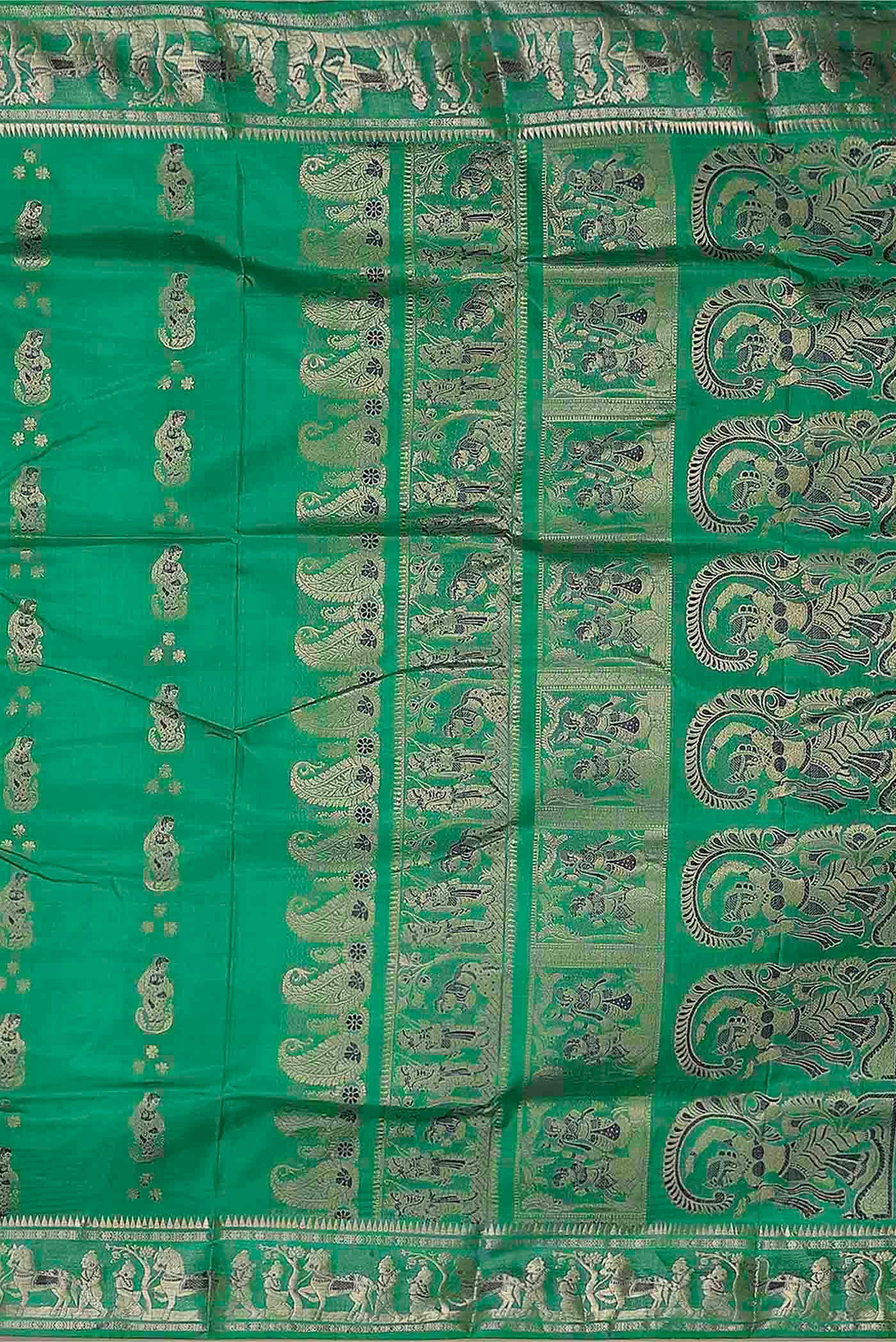 Green Baluchari Silk Saree