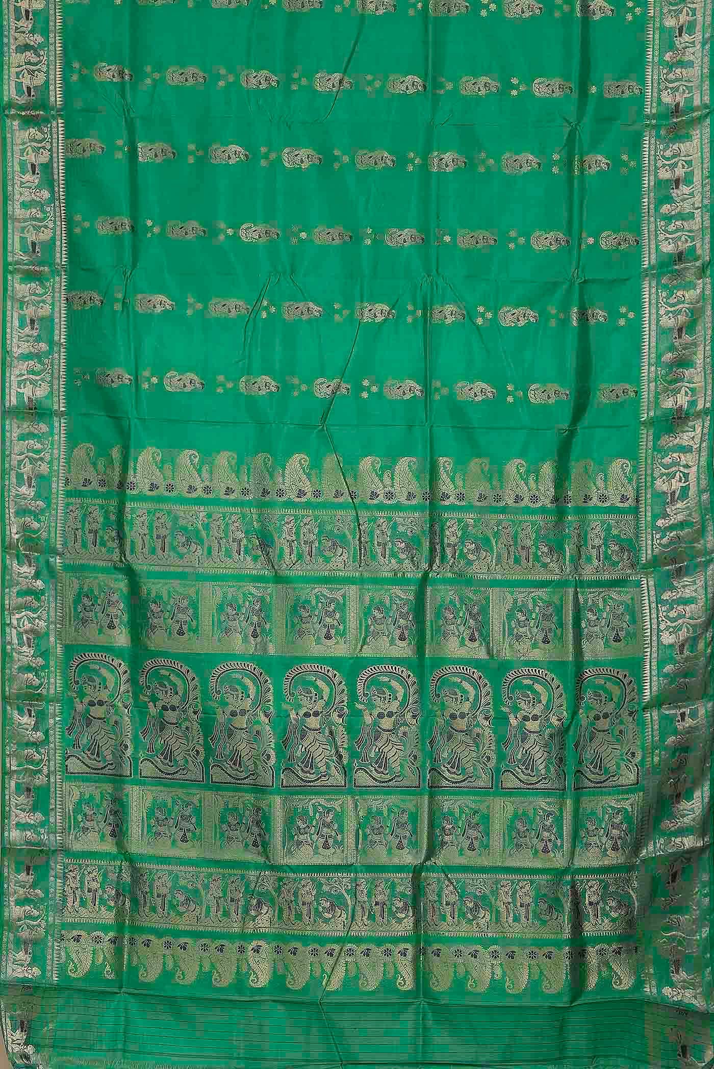 Green Baluchari Silk Saree