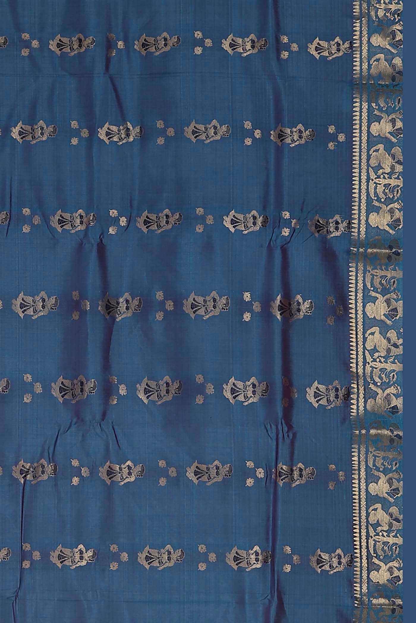 Blue Baluchari Silk Saree