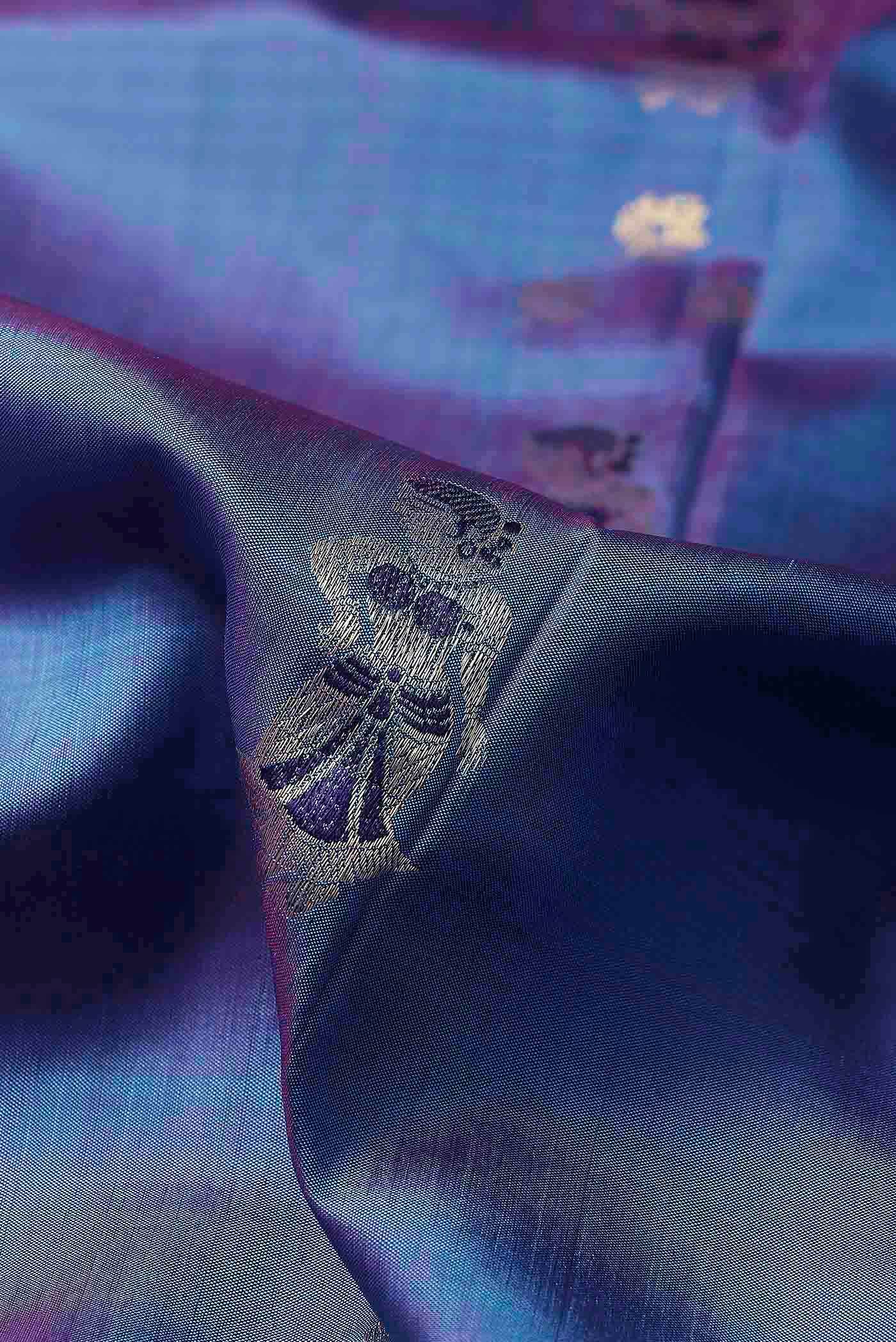 Blue Baluchari Silk Saree