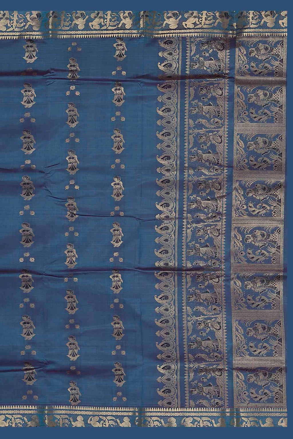 Blue Baluchari Silk Saree