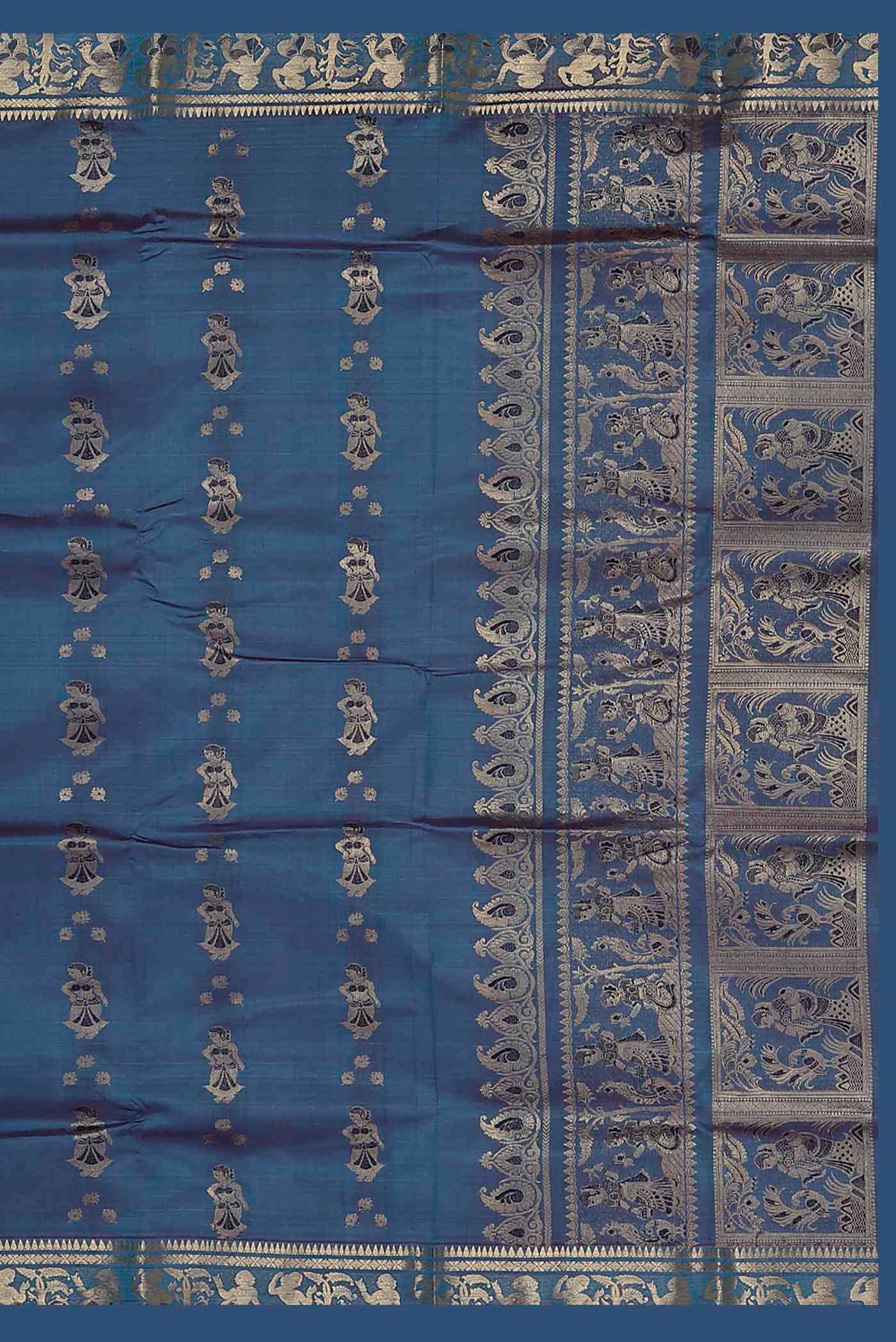 Blue Baluchari Silk Saree