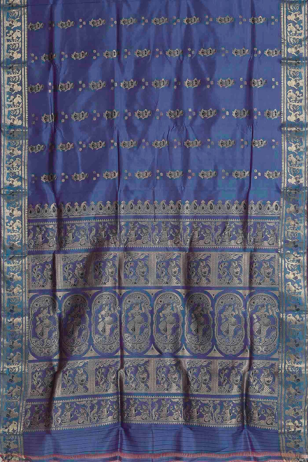 Blue Baluchari Silk Saree