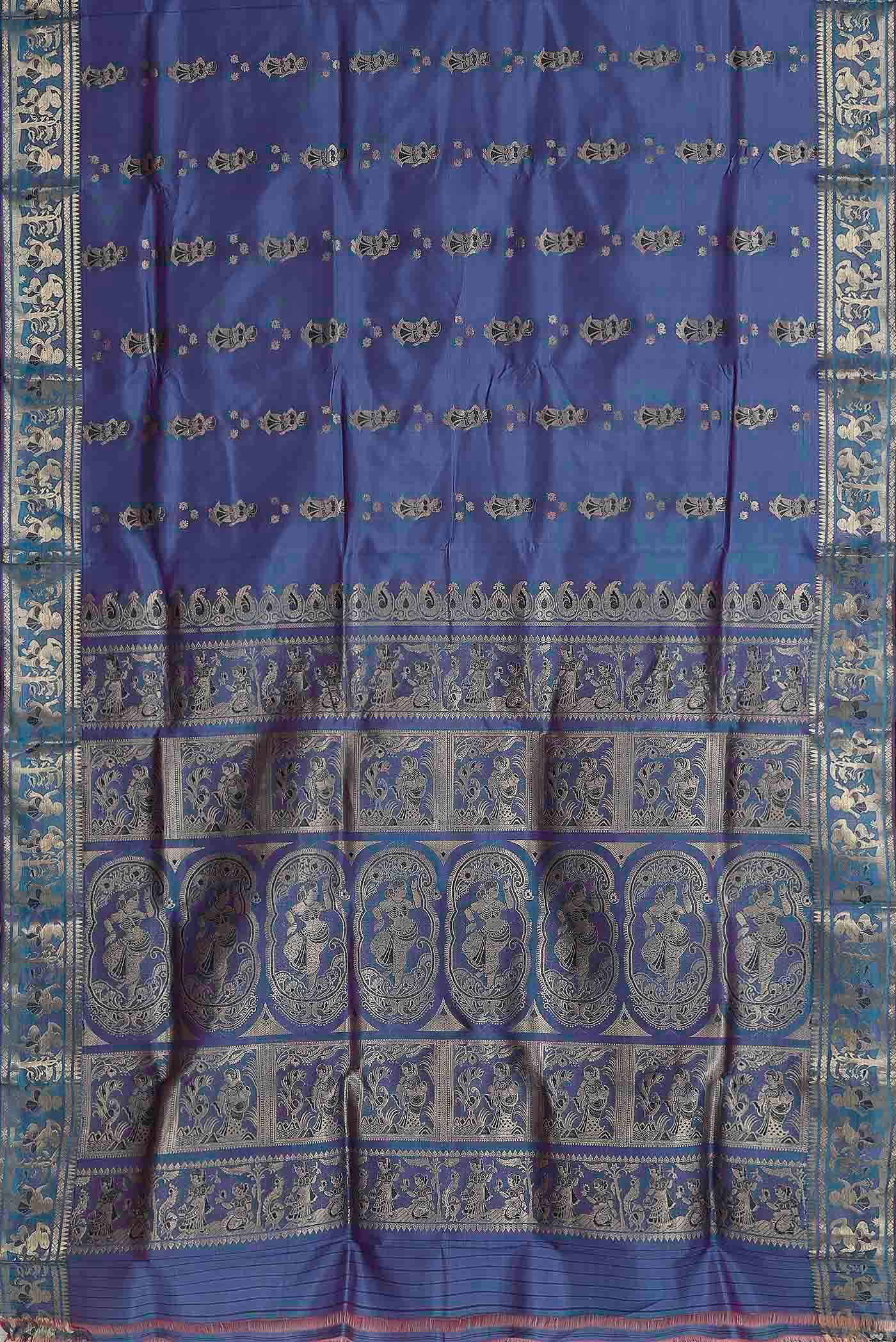 Blue Baluchari Silk Saree
