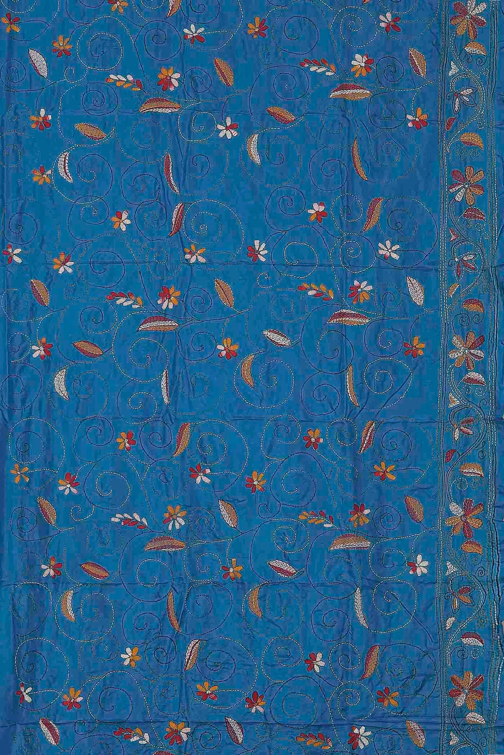 Blue Tussar Silk Saree