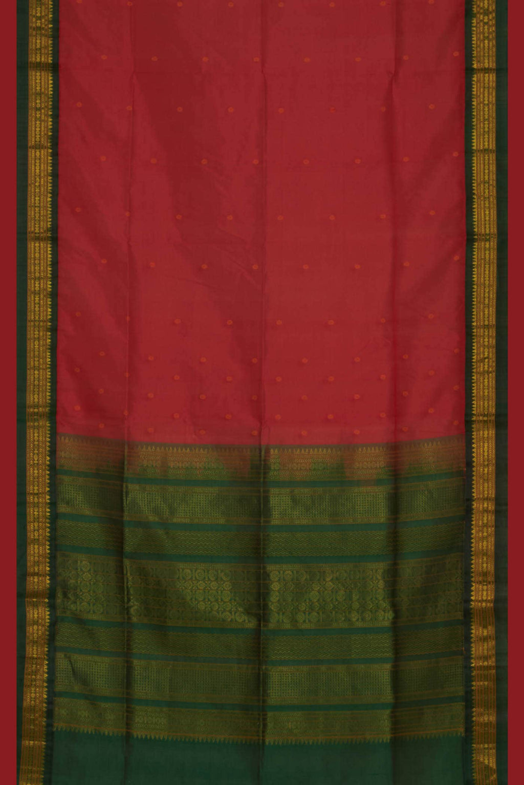Red Coimbatore Silk Cotton Saree